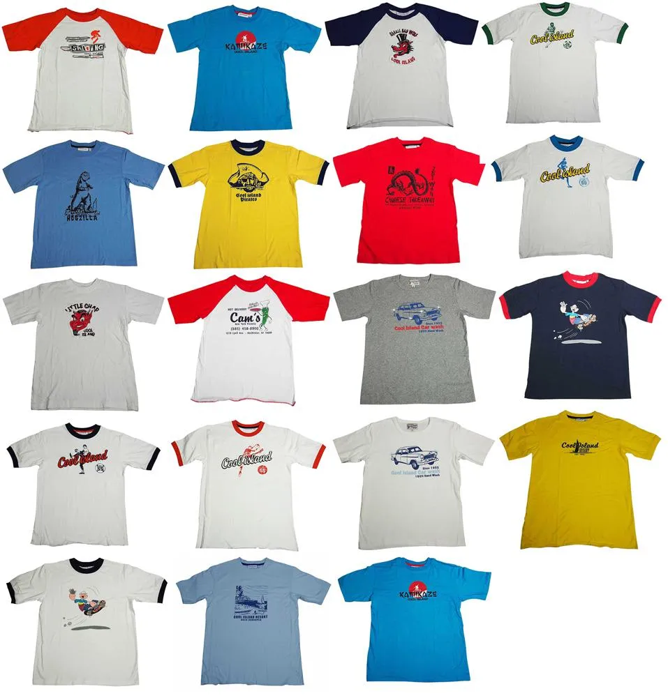 Cool Island Boys Cotton Short Sleeve T-shirt Tee Shirt Top - 19 Colors / Prints, 11537