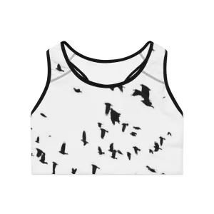 Crowgodshi Designer Flock of Crows Sports Bra