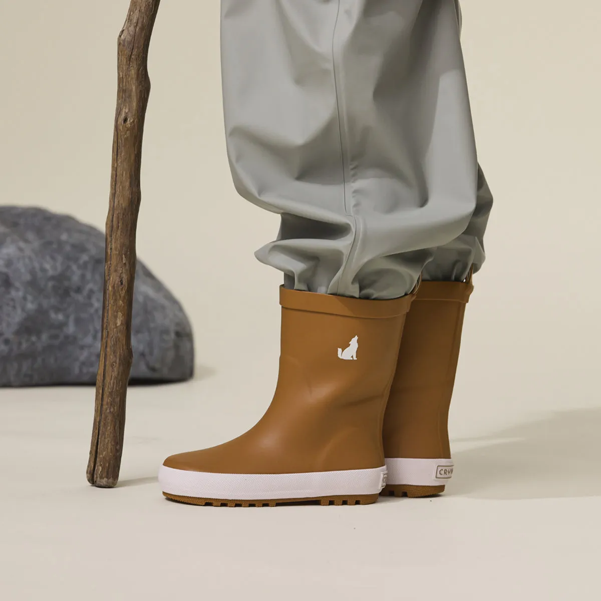 CRYWOLF RAIN BOOTS TAN