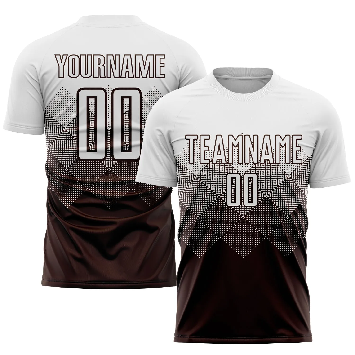 Custom Brown White Sublimation Soccer Uniform Jersey