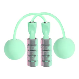 Fitness Fat Burning Exercise Cordless Skipping Rope with Weight Ball(Mint Green)