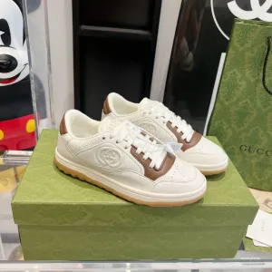 GCI Men's Mac80  Off White and Brown Leather Sneakers-185