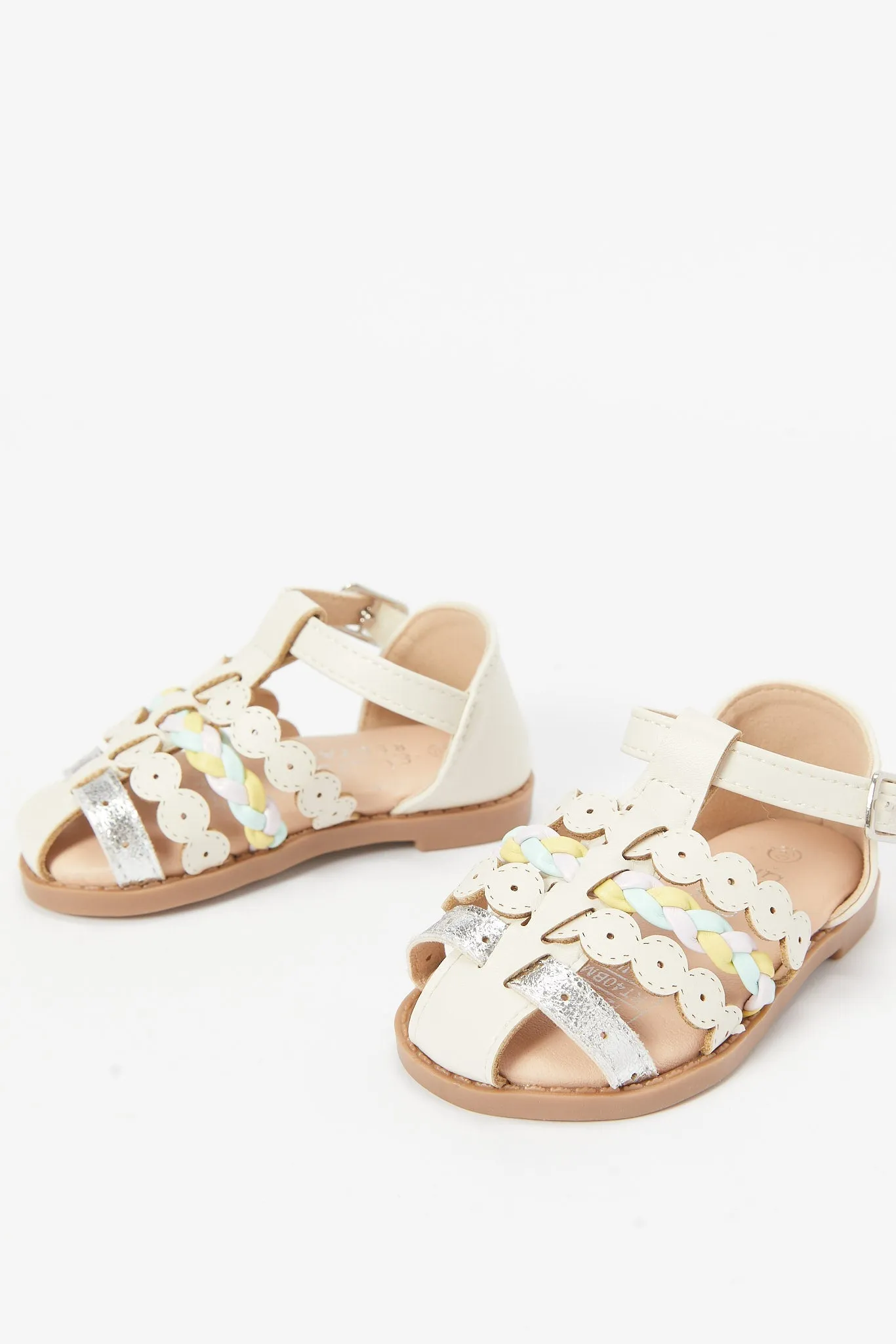 Girls White Fisherman Sandal