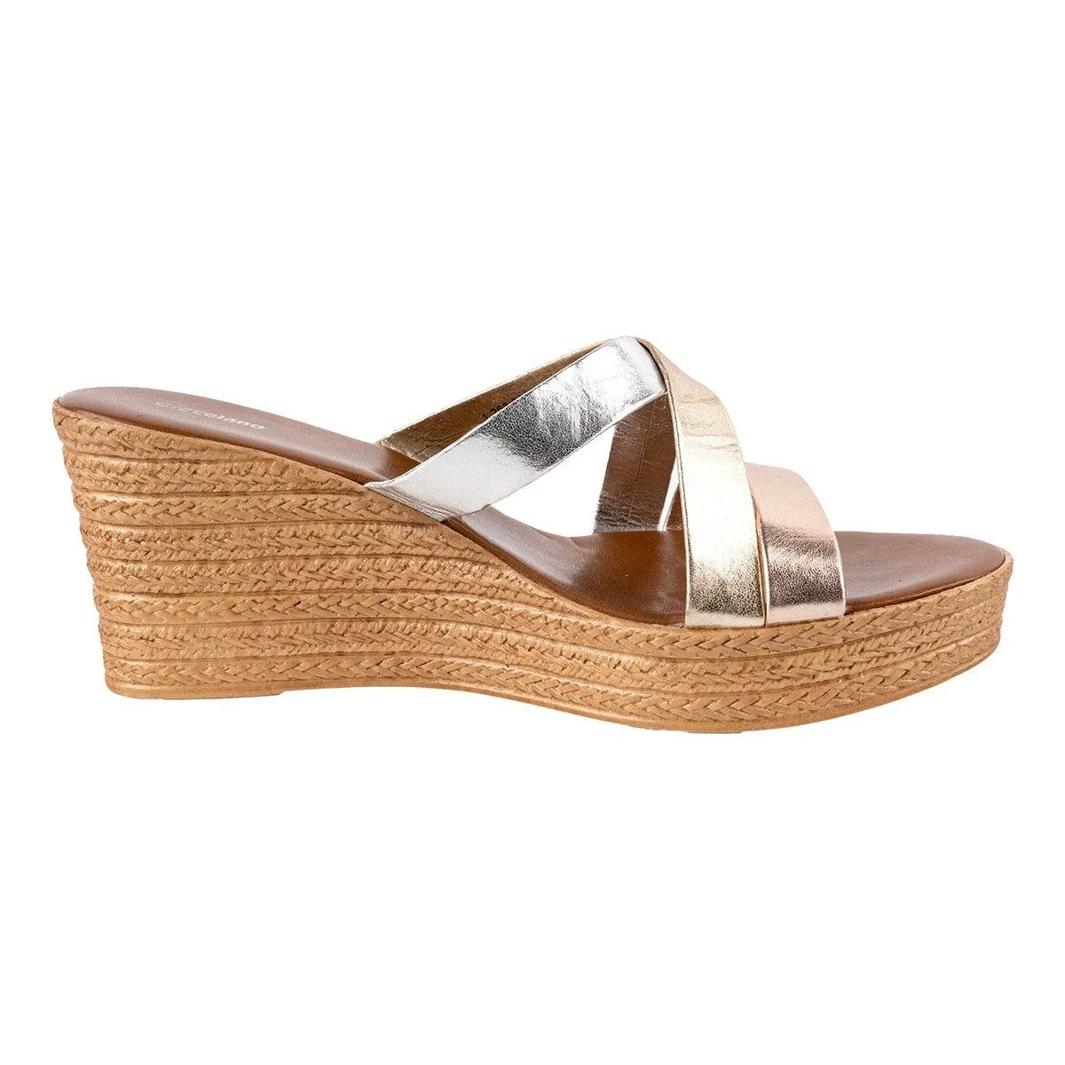 Graceland Wedge Sandals Leather Multicolour Colour For Women