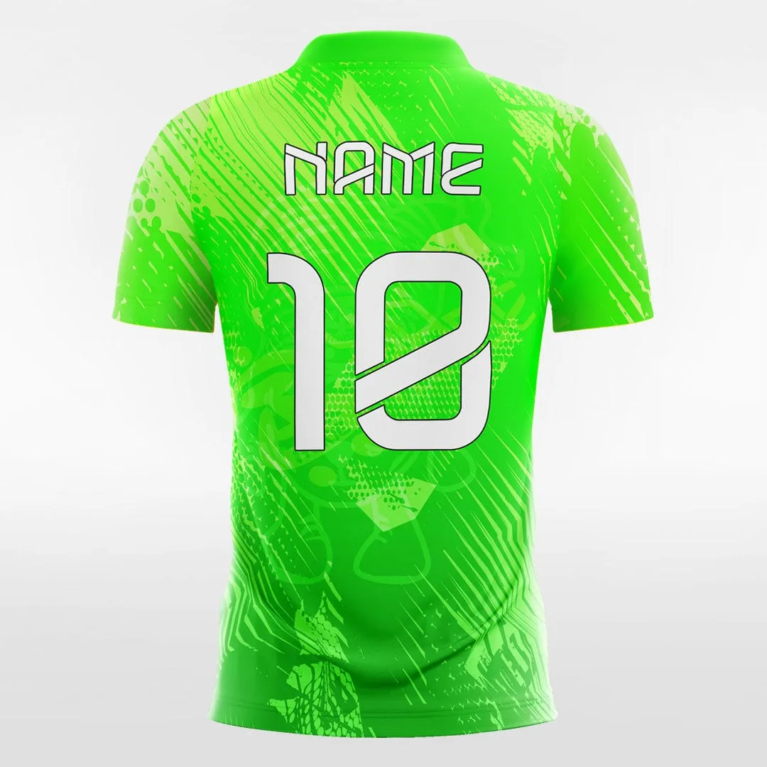 Green Graphic - Women Custom Soccer Jerseys Design Neon