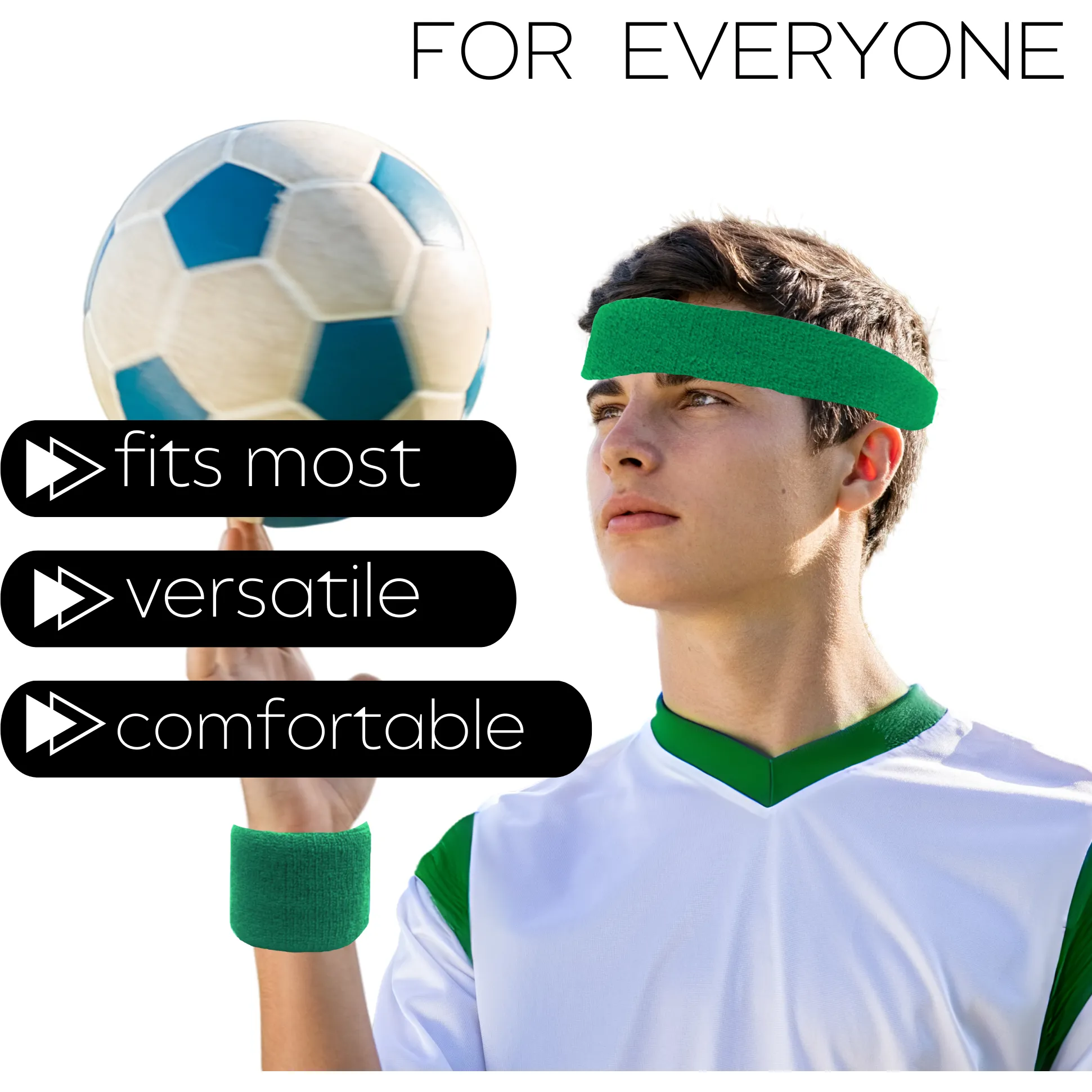 Green Sweatband Set