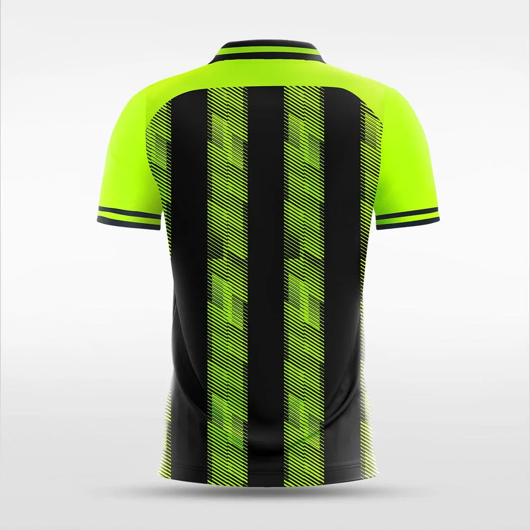 Green Vertical Stripe - Women Custom Soccer Jerseys Raglan