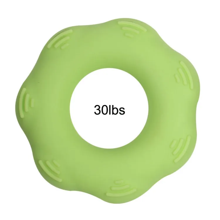 Hand Exercise Massage Bump Gear Type Silicone Grip Ring, Style: 30LB (Light Green)