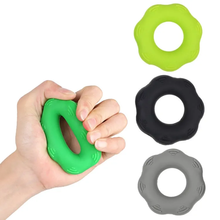 Hand Exercise Massage Bump Gear Type Silicone Grip Ring, Style: 30LB (Light Green)