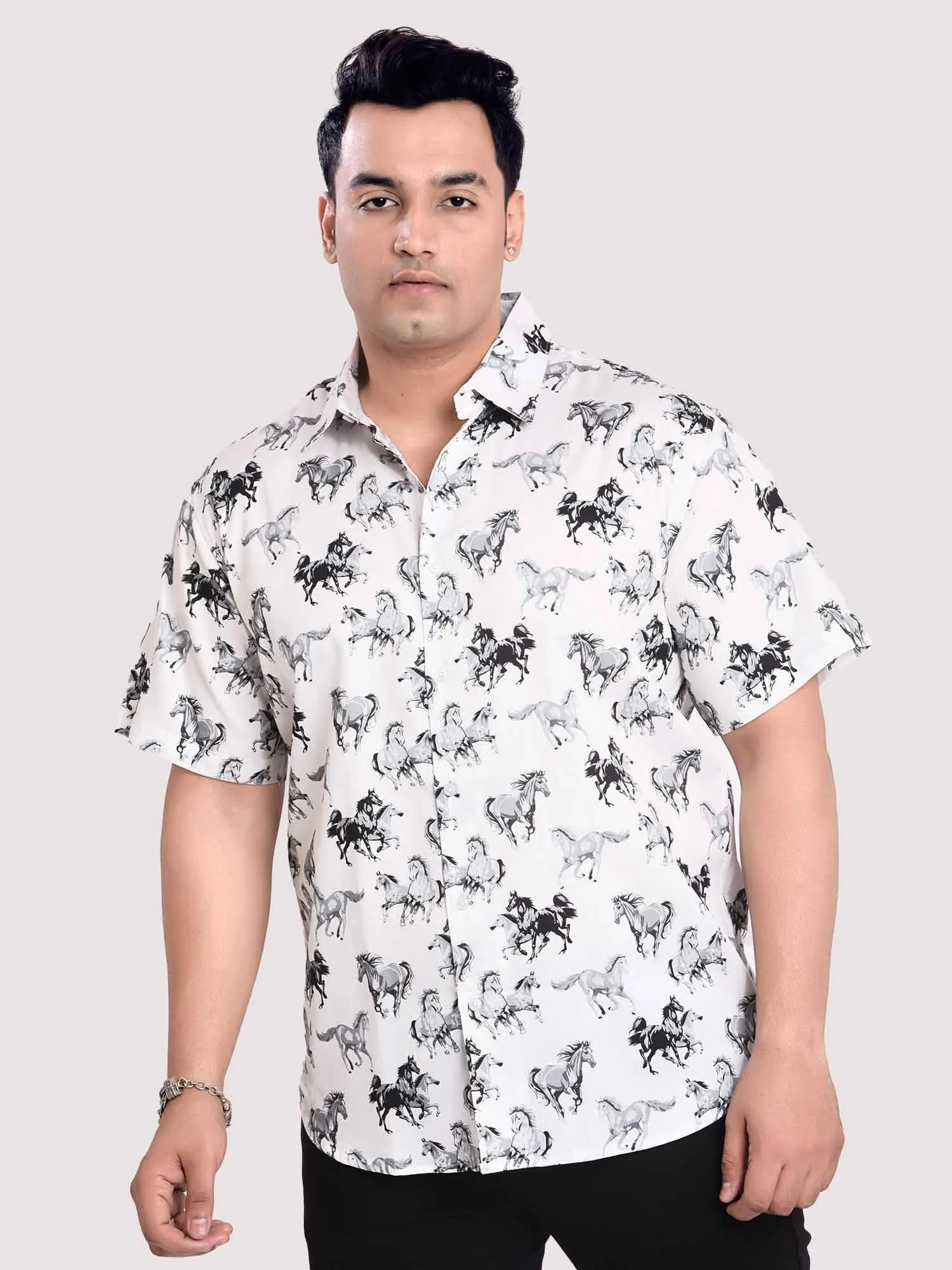 Horse World Digital Printed Shirt Men's Plus Size Success