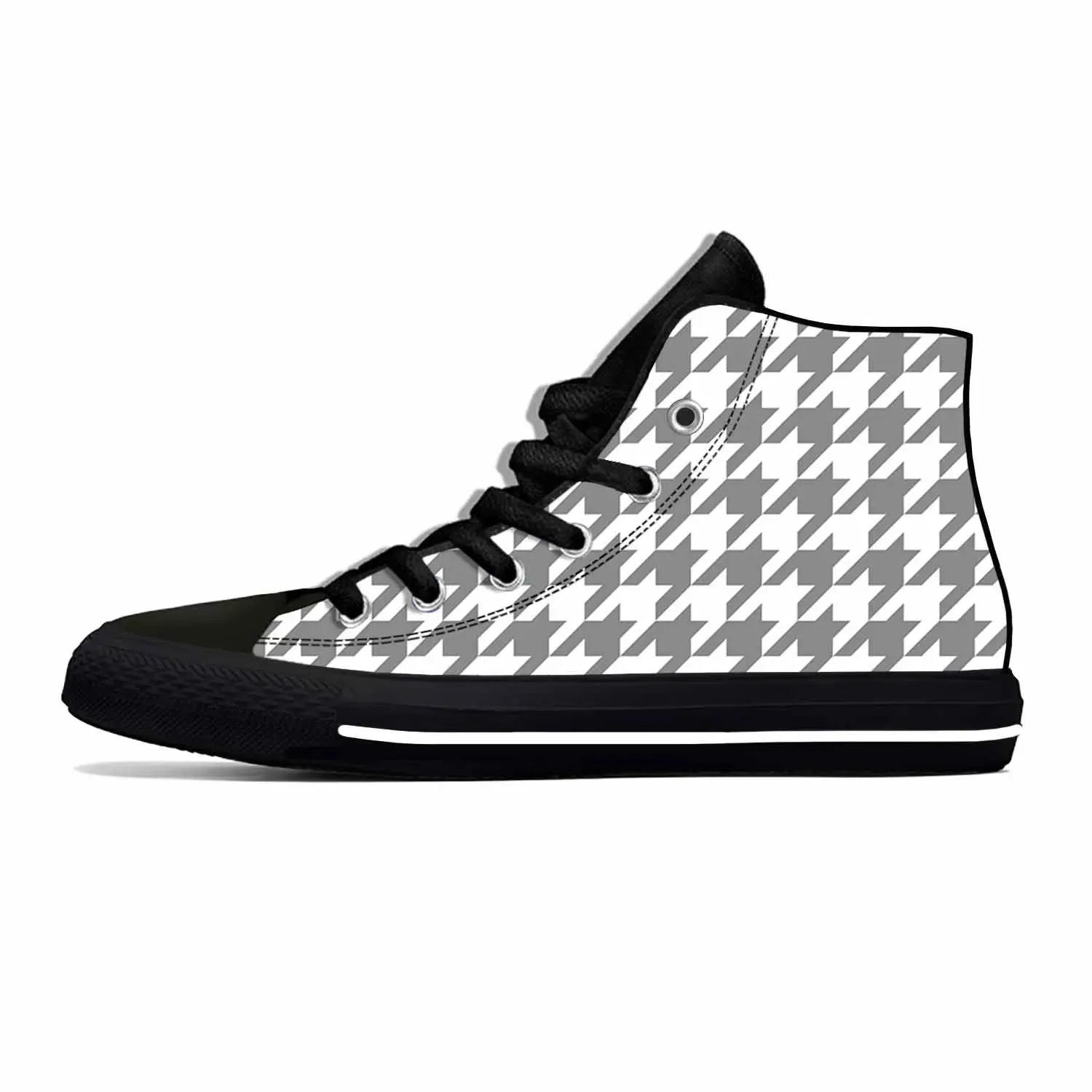 Houndstooth Print Sneakers