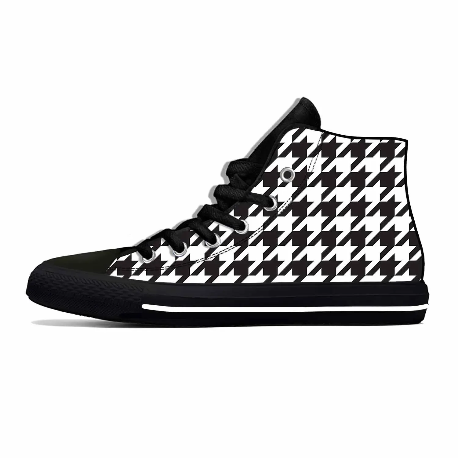 Houndstooth Print Sneakers