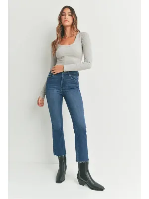 HR Tonal Cropped Flare Jeans