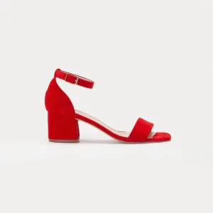 Iva - Red Suede Sandals