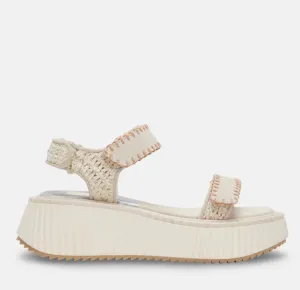 Ivory Suede Debra Sandals