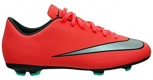 Kids Jr Mercurial Victory V Fg Bright Mango/Mtllc Slvr/Hypr Trq Soccer Cleat 3.5 Kids Us