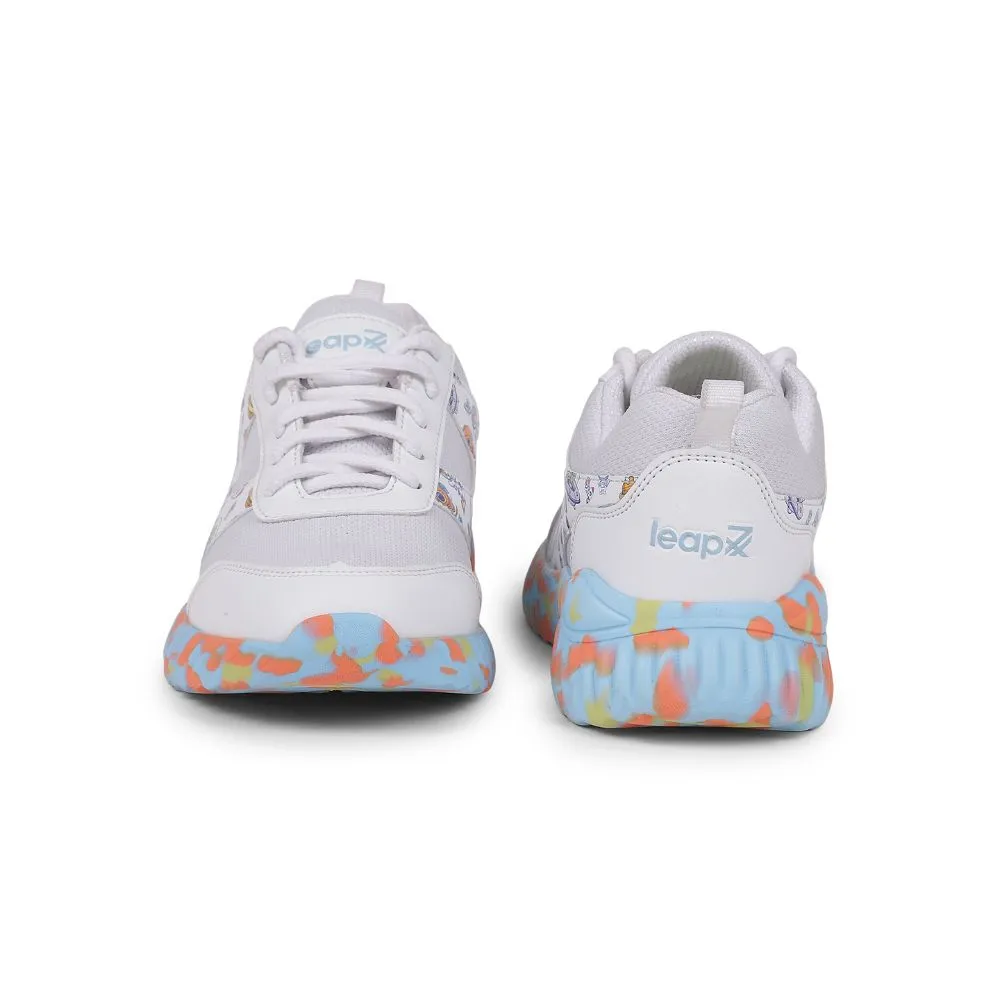 Leap7x By Liberty Kids NITKID-1L White Sports Lacing Shoes