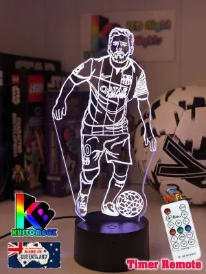 Lionel Messi Argentine Footballer Player 3D LED Night Light Lamp