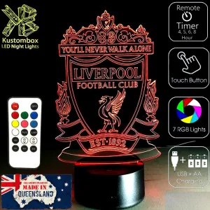 LIVERPOOL Football Soccer Club 3D LED Night Light Lamp