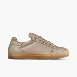 LORENZO LEATHER/GUM SOLE SNEAKERS IN BERKELEY BEIGE