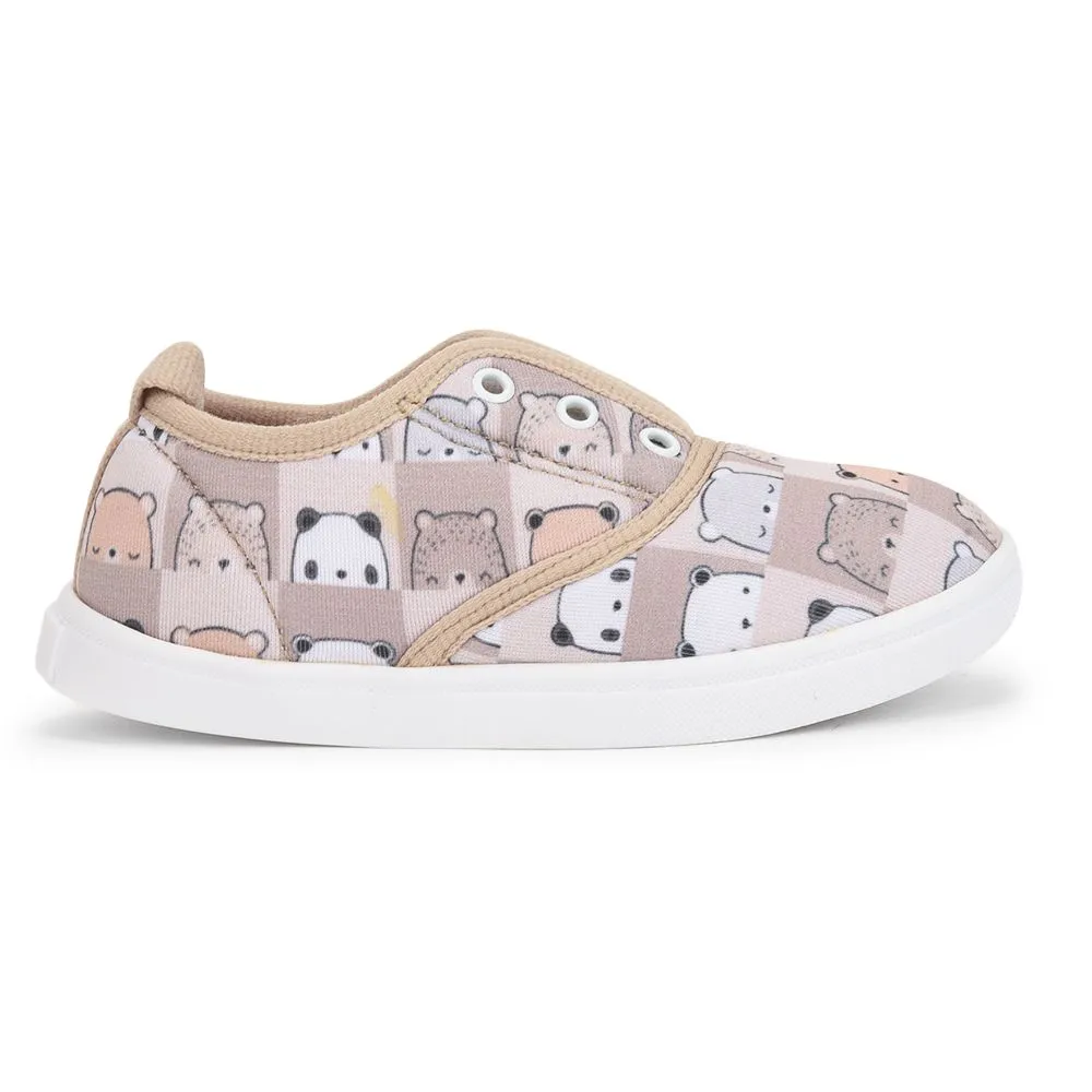 Lucy & Luke (Beige) Casual Lacing Shoes For Kids Mint-3 By Liberty