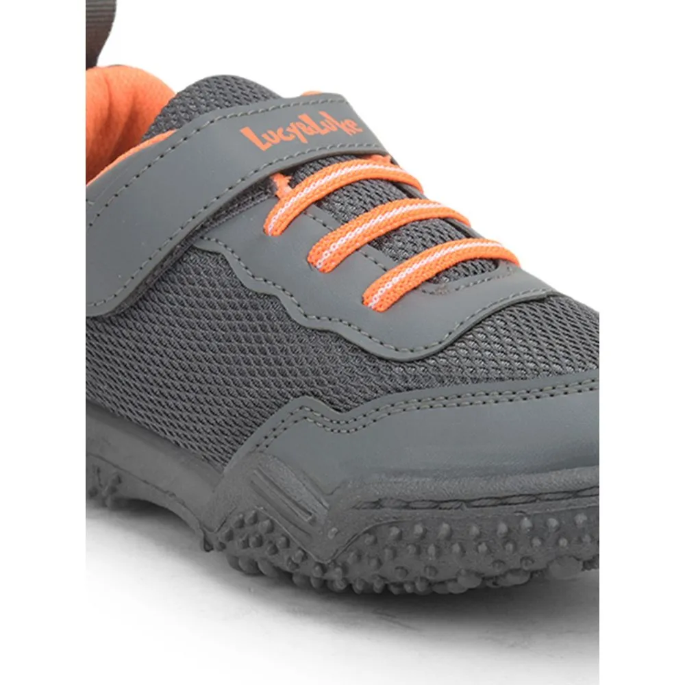 Lucy & Luke (Grey) Sports Lacing Shoes For Kids Quick-1 By Liberty