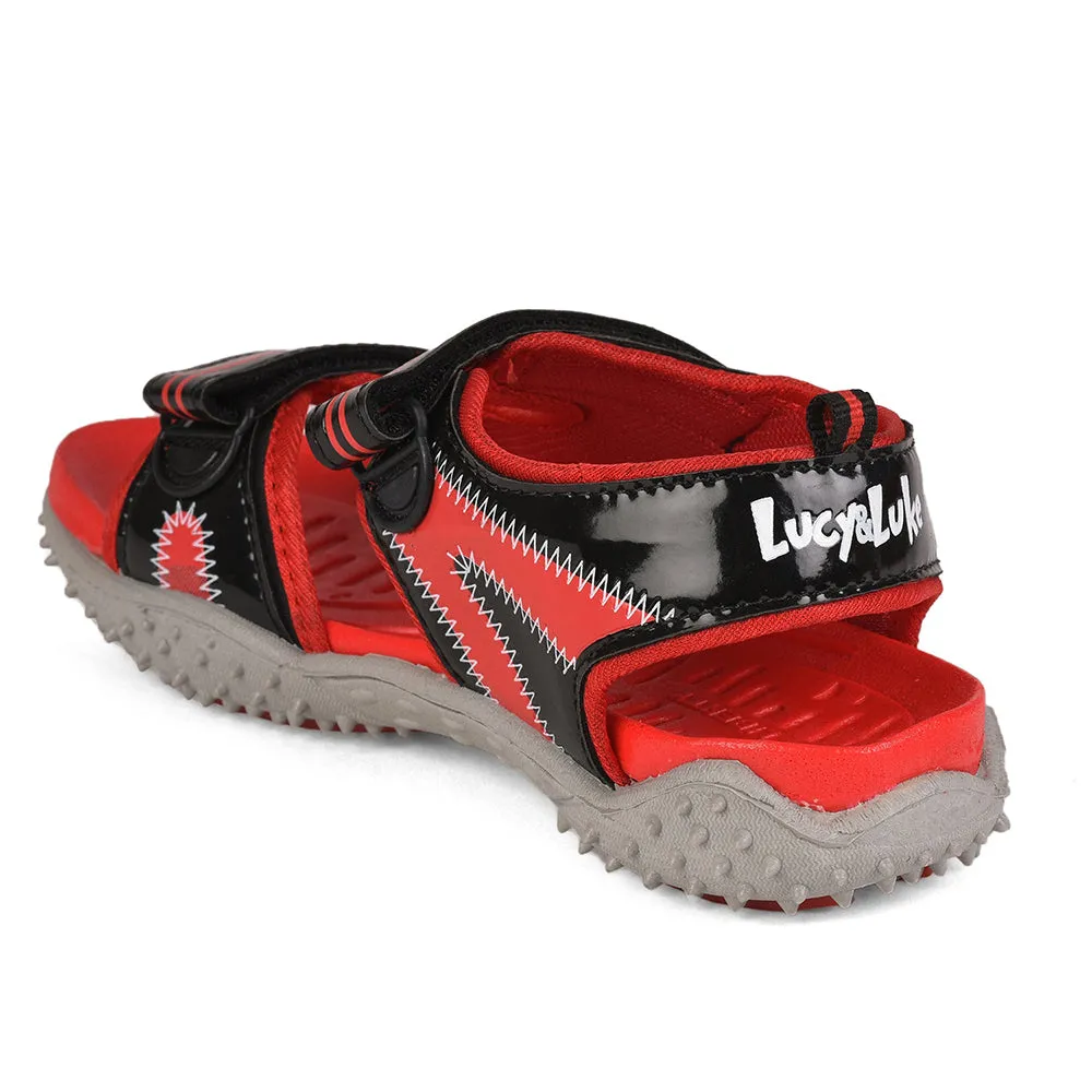 Lucy & Luke (Maroon) Casual Sandal For Kids RICO-20 By Liberty