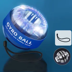 Magnetic Wrist Ball Gyro Training Decompression Fitness Device, Color: Blue With Light