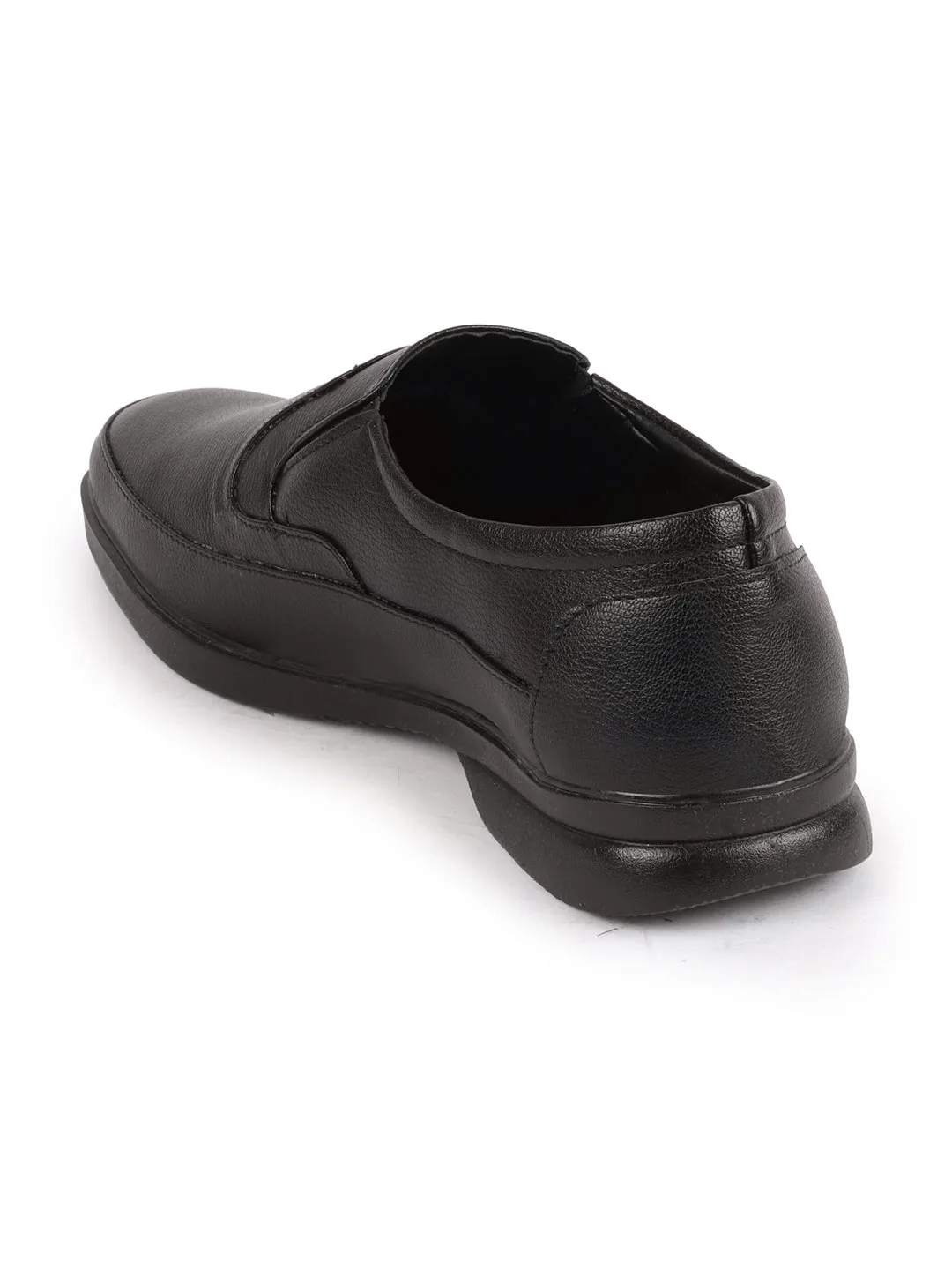 Men Black Formal Office Meetings All Day Long Outdoor Slip On Shoes