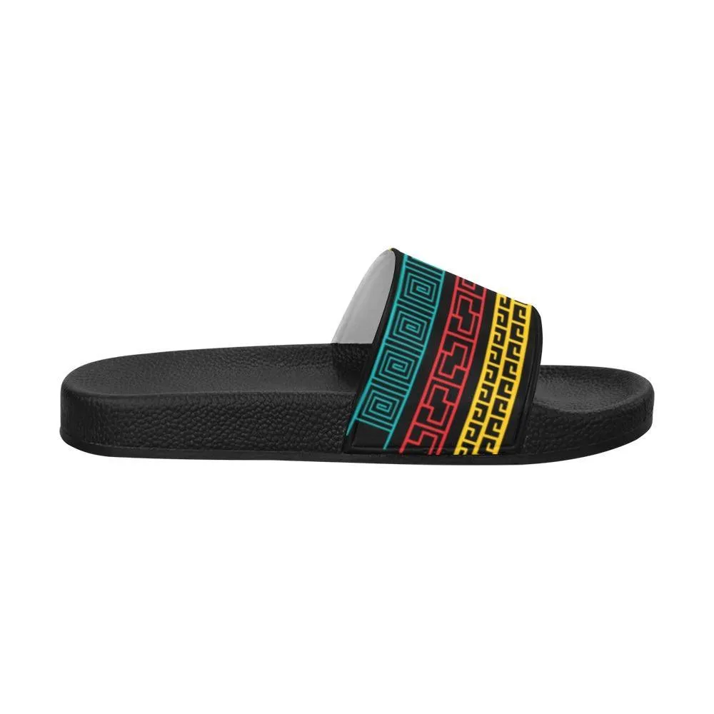 Mens Slide Sandals, Multicolor Print