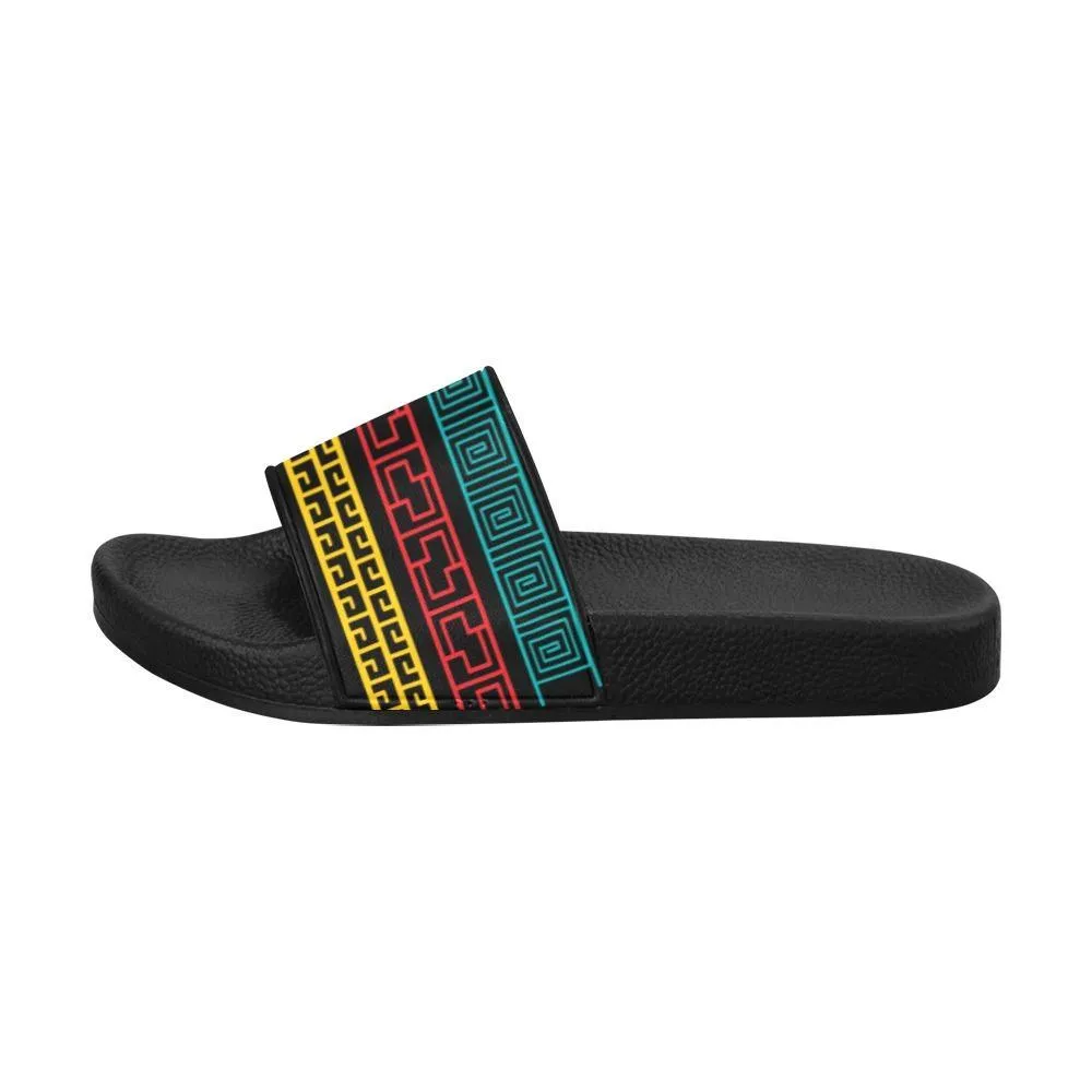 Mens Slide Sandals, Multicolor Print