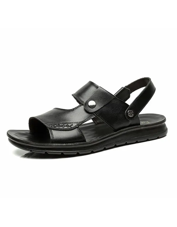 Men's Summer Soft Leather Beach Sandals