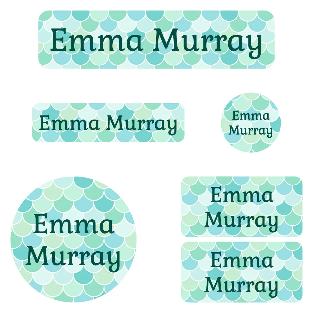 Mermaid Pattern Kindergarten Labels Pack