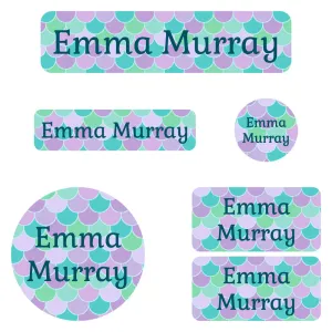 Mermaid Pattern Kindergarten Labels Pack