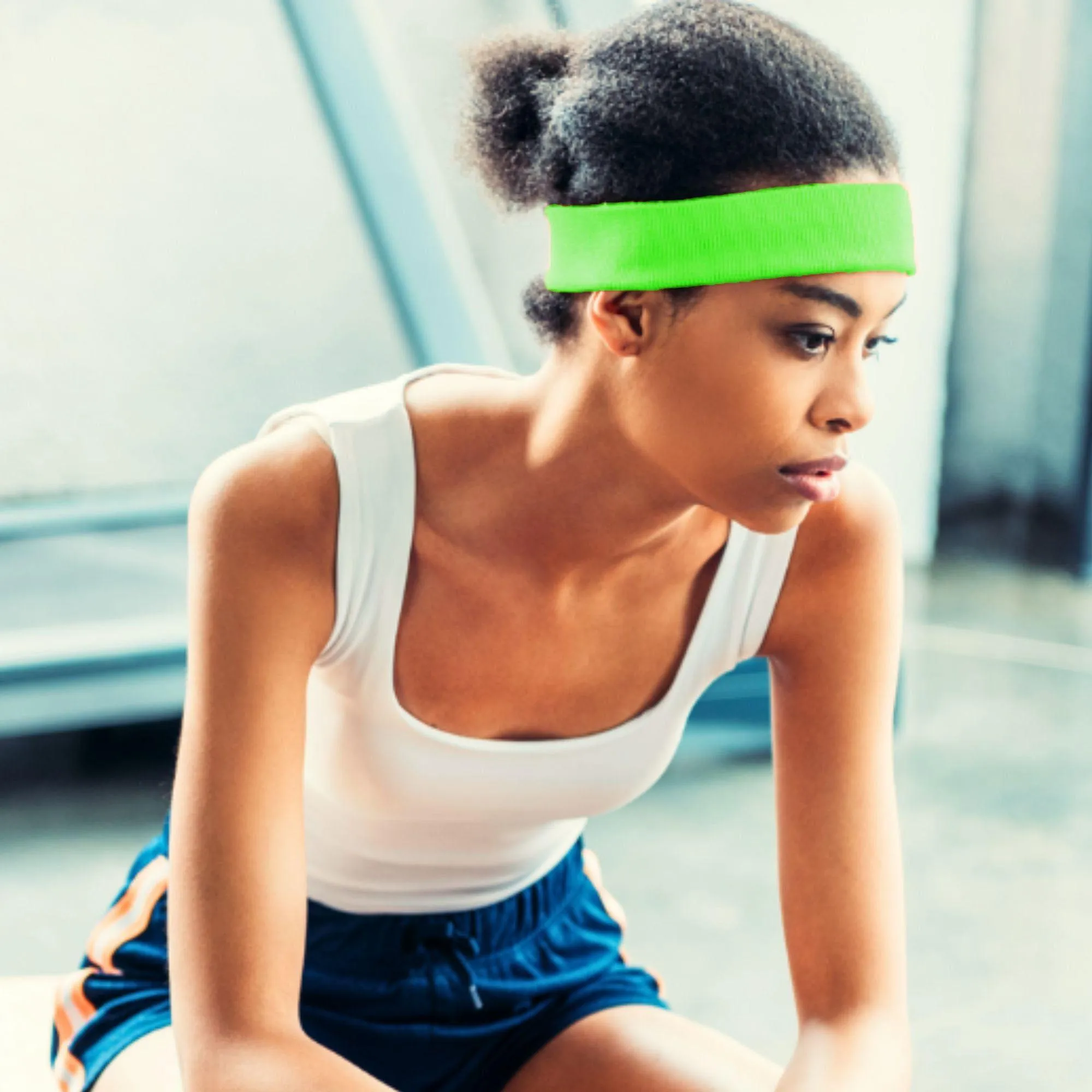 Neon Green Head Sweatband