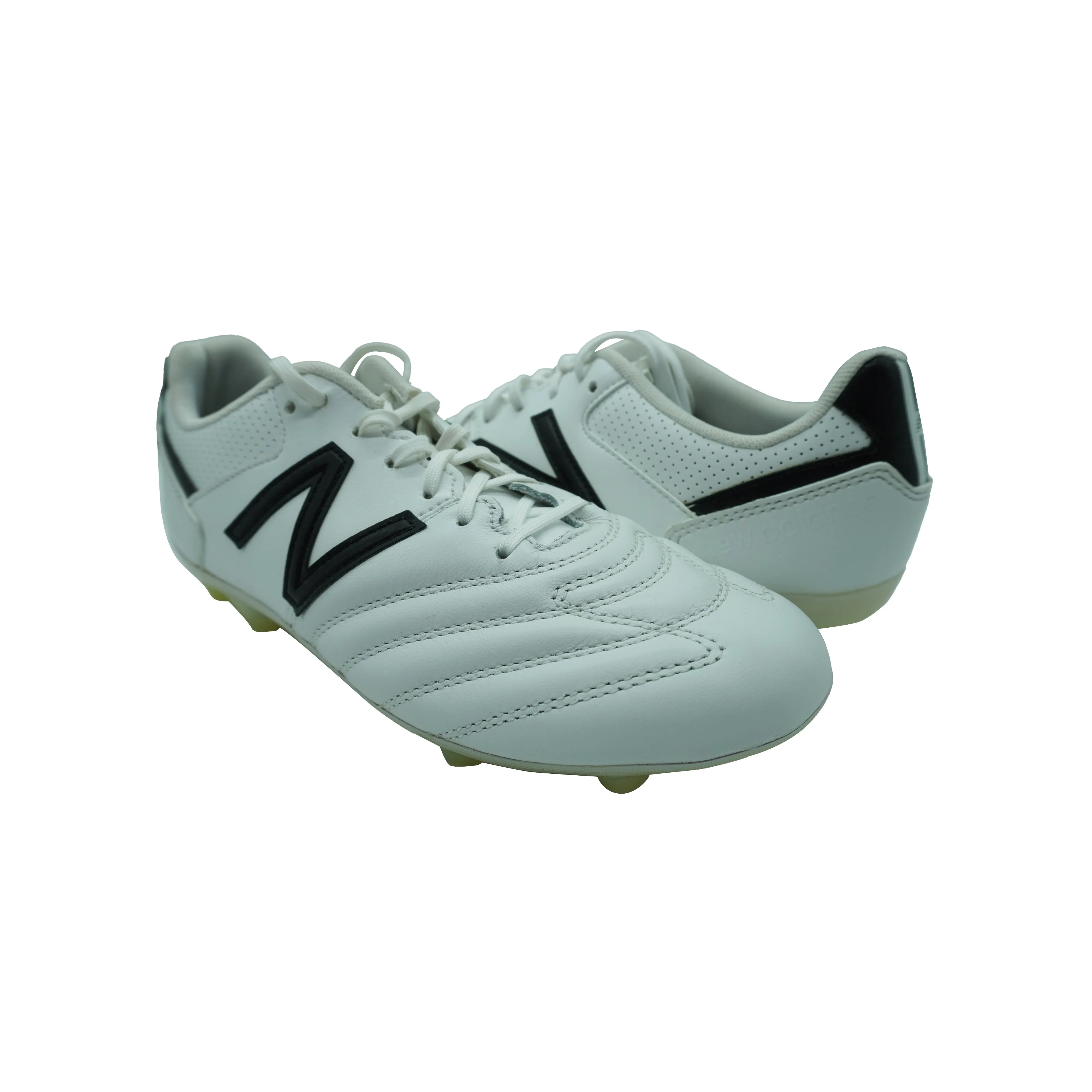 New Balance Men's 422 Firm Ground V1 Soccer Cleats White Black Size 5