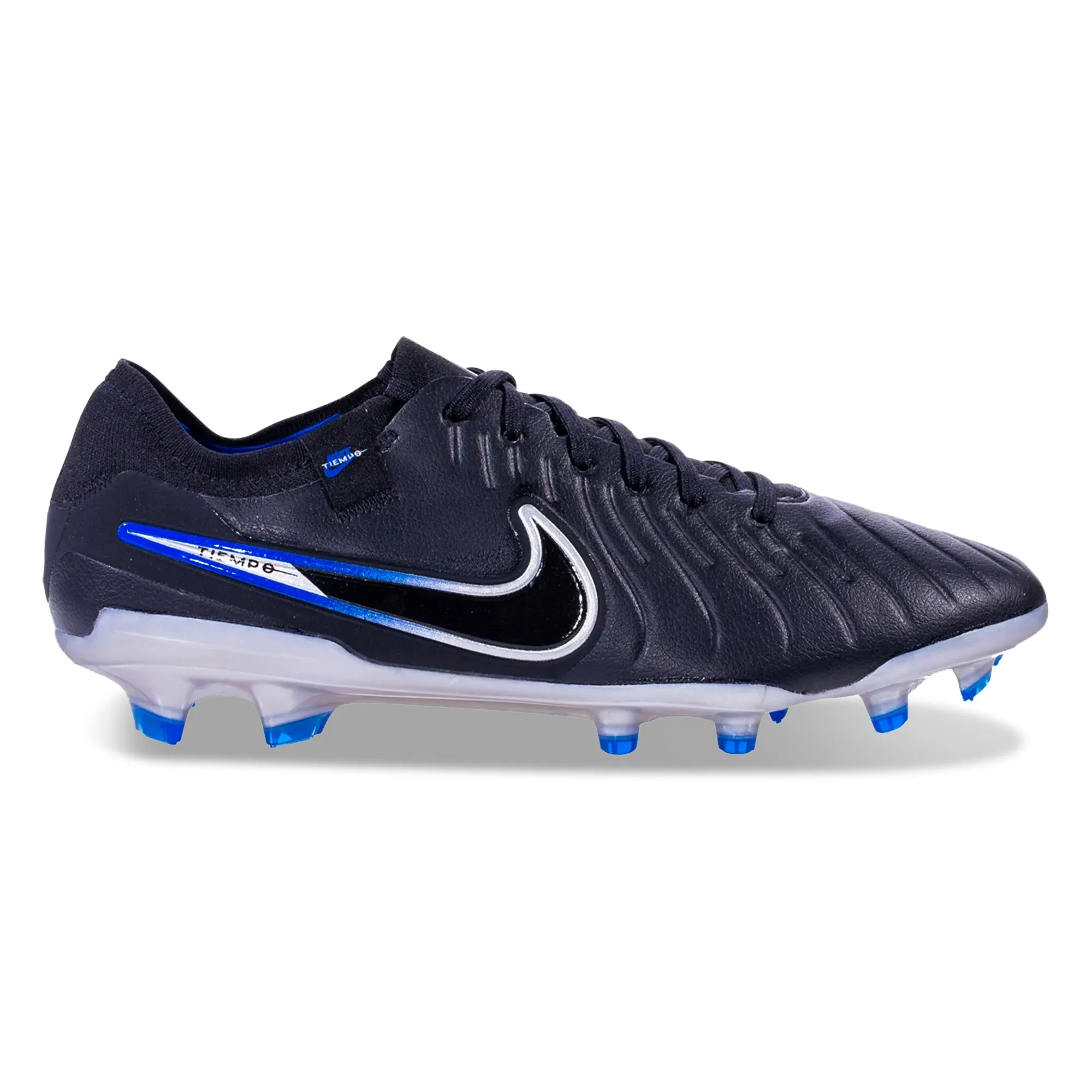 Nike Legend 10 Pro Firm Ground Soccer Cleats (Black/Chrome-Hyper Royal)