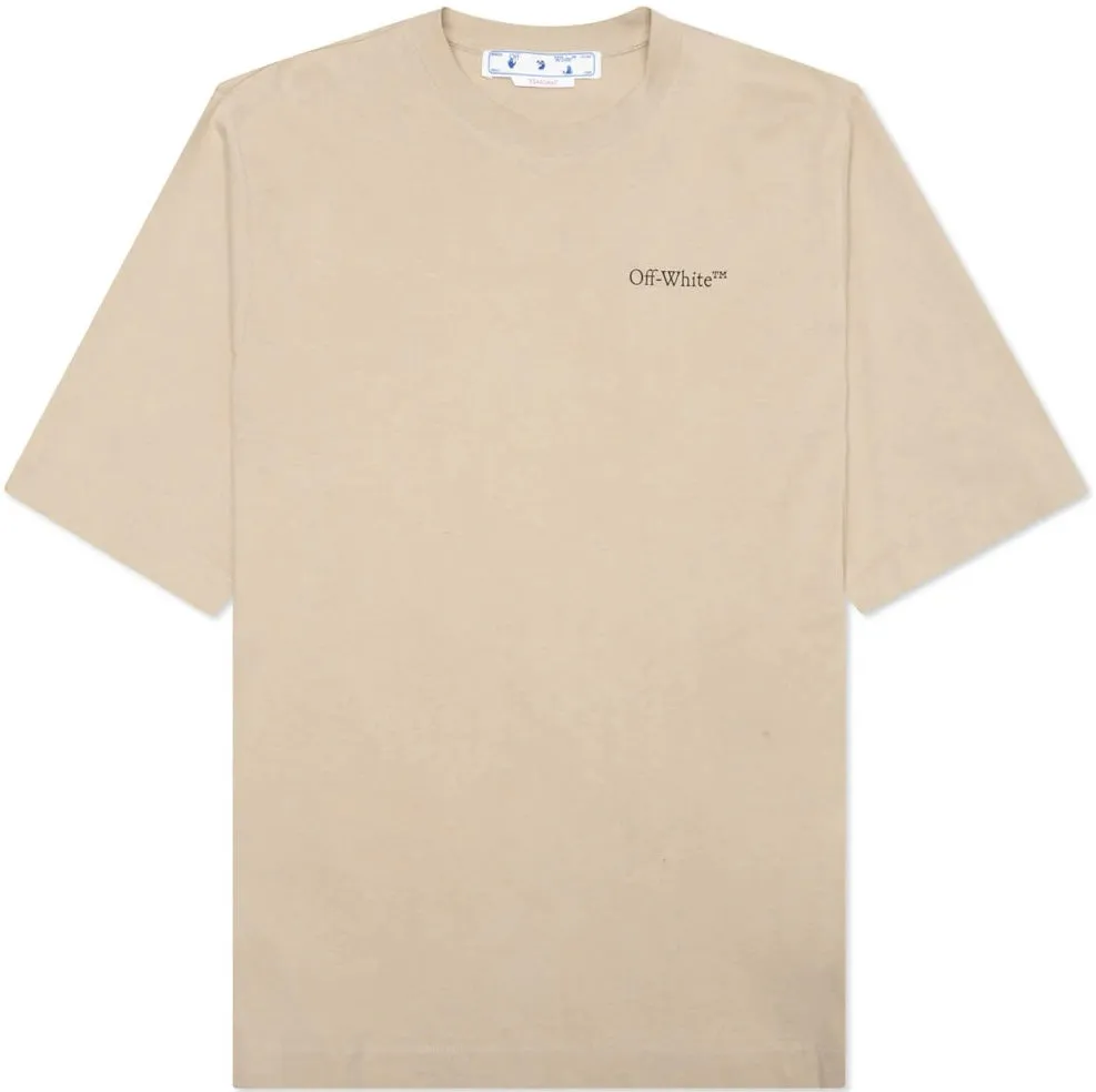 Off-White Caravaggio Crownin Skate S/S Dark Sand Black T-Shirt