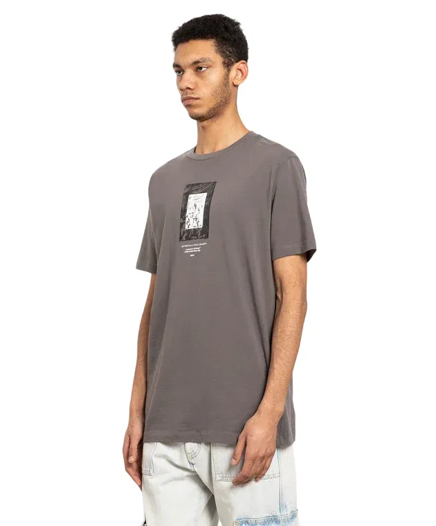 Off-White Paint Mirror Oversized Skate S/S Steel Iron White T-Shirt