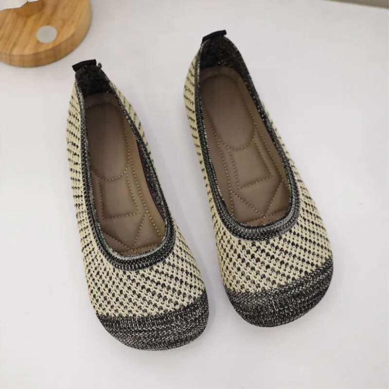 Owlkay Weaving Breathable Loafers  Comfortable Walking Casual Flats Shoes WF11