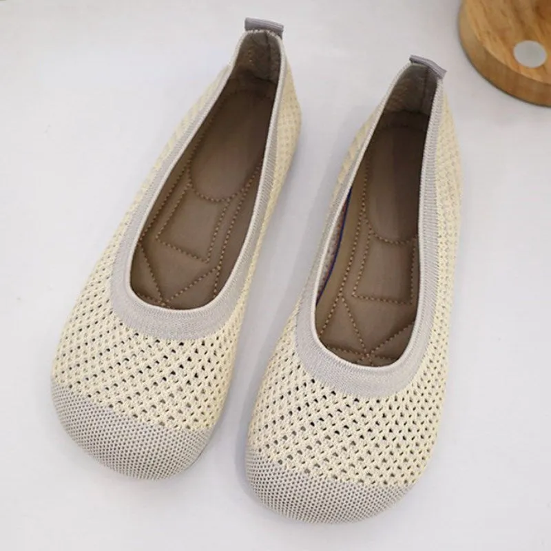 Owlkay Weaving Breathable Loafers  Comfortable Walking Casual Flats Shoes WF11