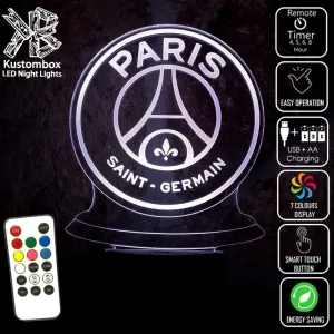 Paris Saint-Germain Football Club 3d LED Night Light Lamp