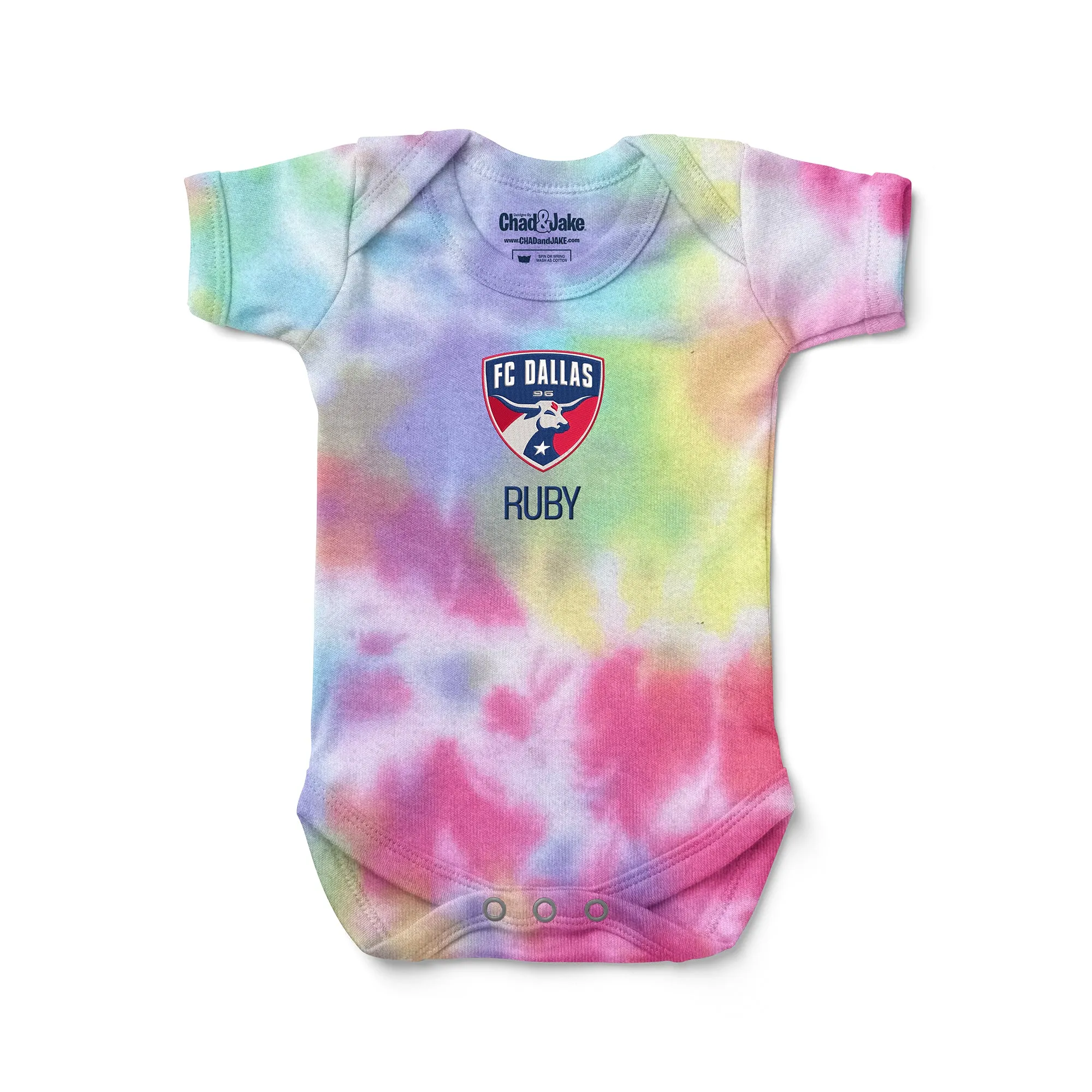 Personalized Tie Dye FC Dallas Bodysuit