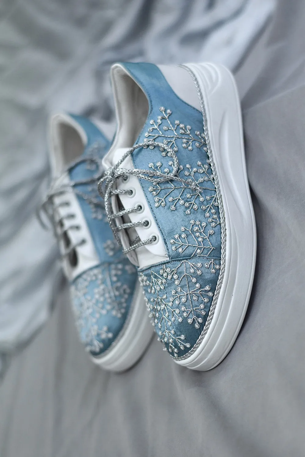 Poly Silk Blue Sneakers