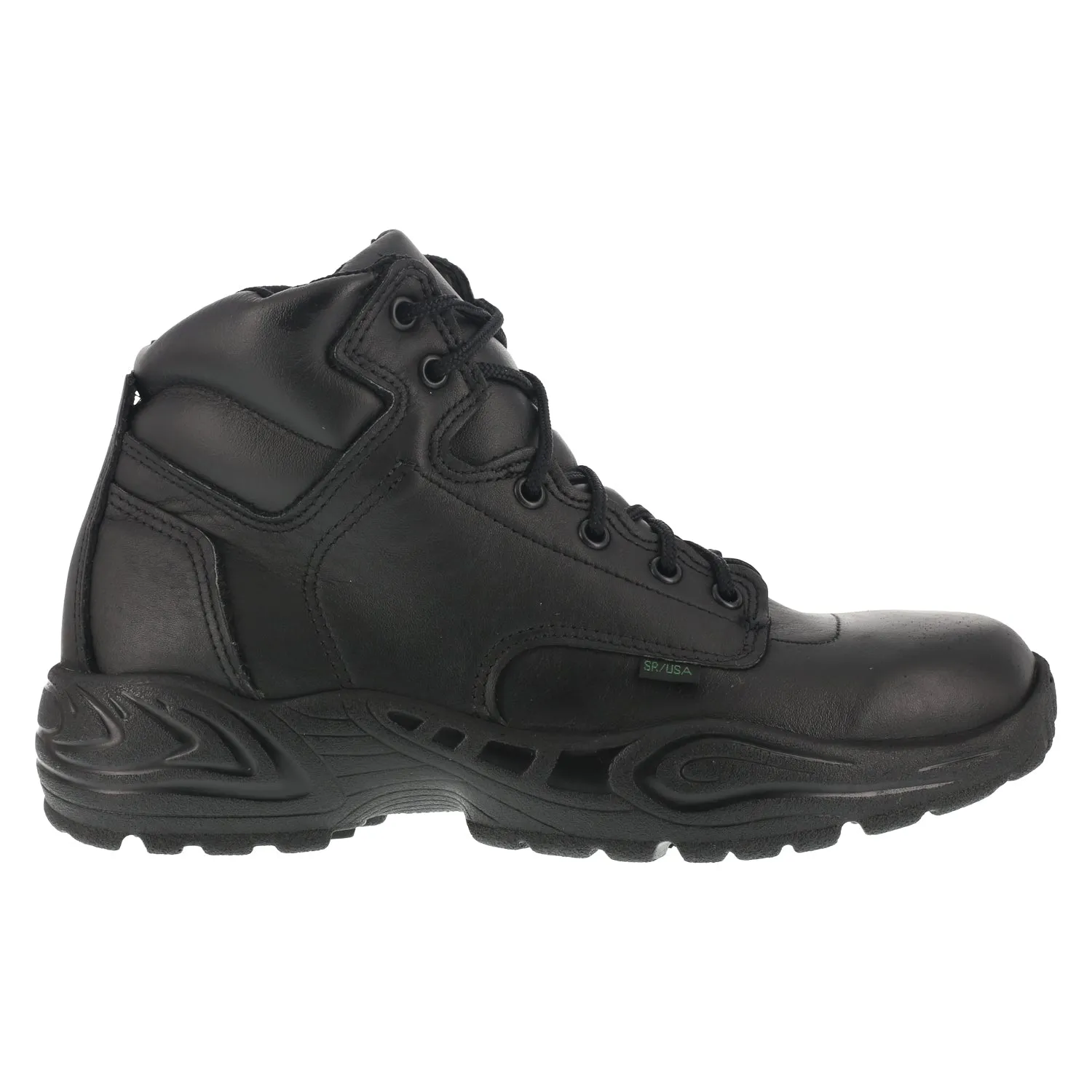 Reebok Mens Black Leather Work Boots Postal Express 6in GTX