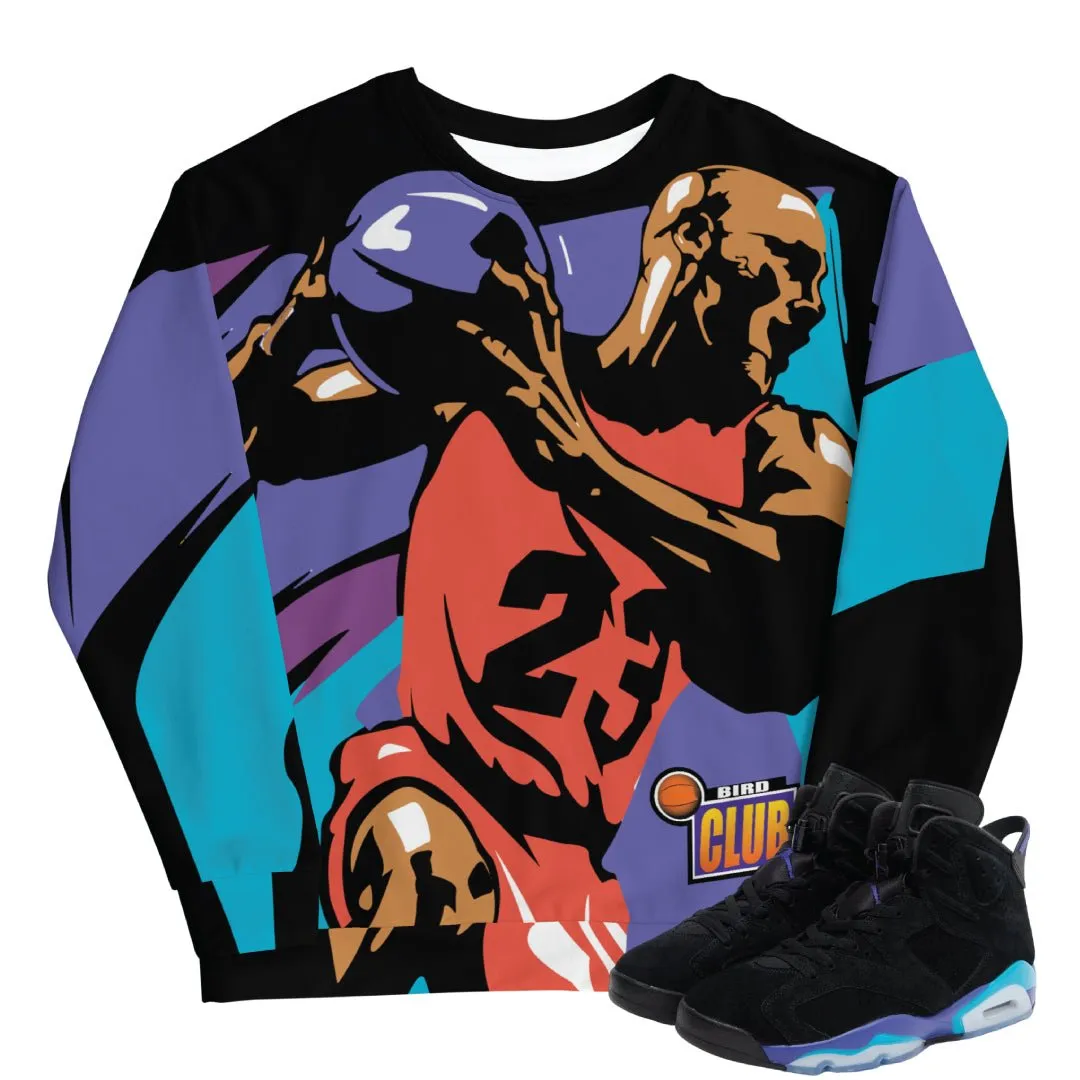 RETRO 6 AQUA BIG MAN SWEATSHIRT