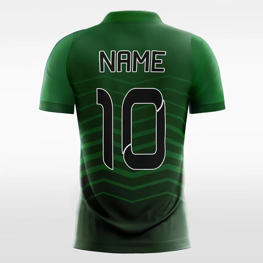 Retro Green Wave - Custom Kids Soccer Jerseys Online Design