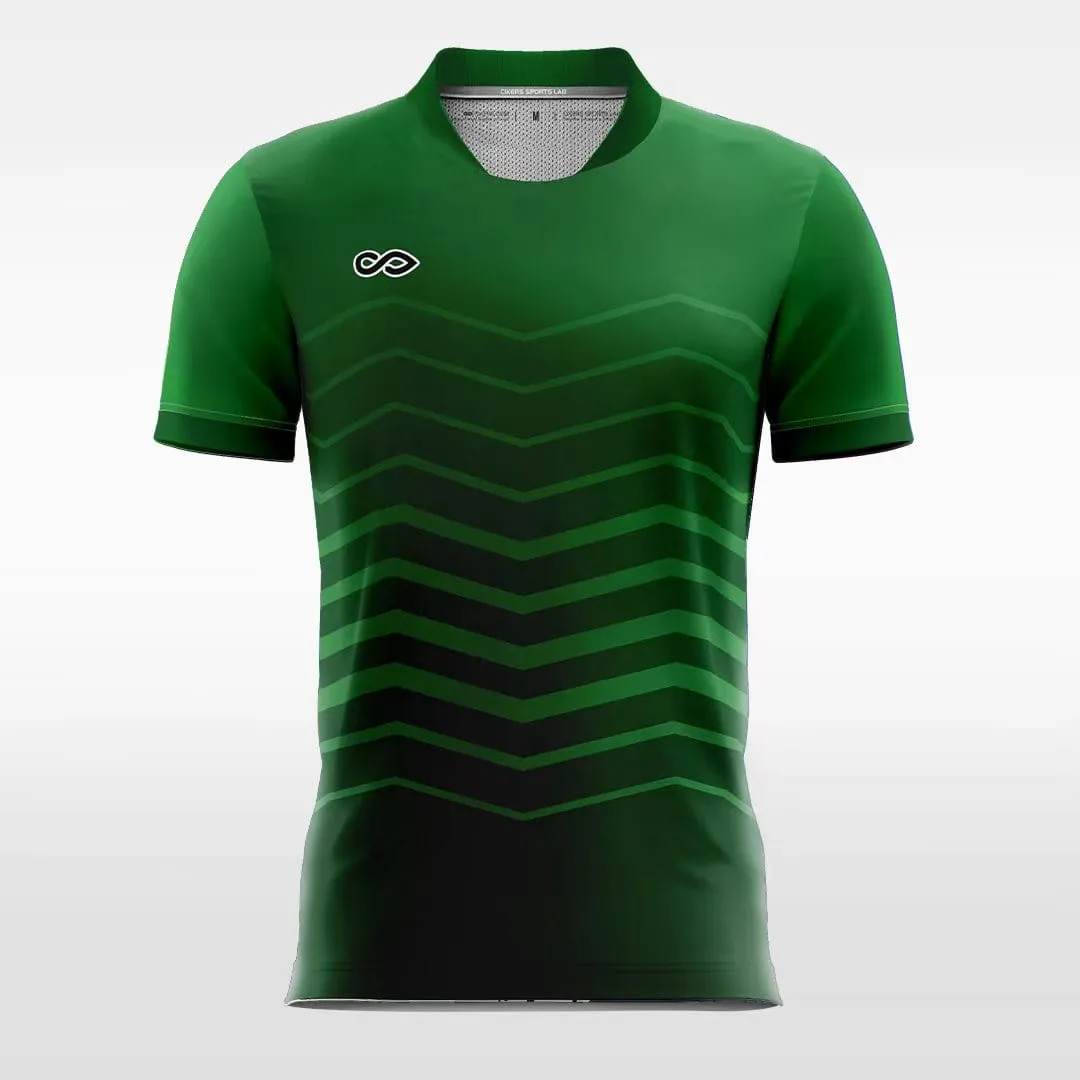 Retro Green Wave - Custom Kids Soccer Jerseys Online Design