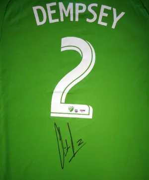 Seattle Sounders Clint Dempsey Autographed Green Adidas Jersey Size XL PSA/DNA ITP Stock #89896