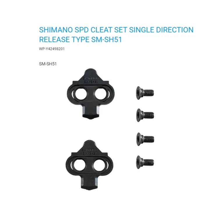 Shimano SPD Cleats SM-SH51 SM-SH56